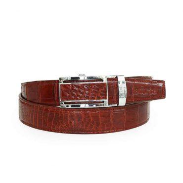 Dây lưng cá sấu da liền 3.5cm da trơn lịch lãm DLA1500-02B-T-ND