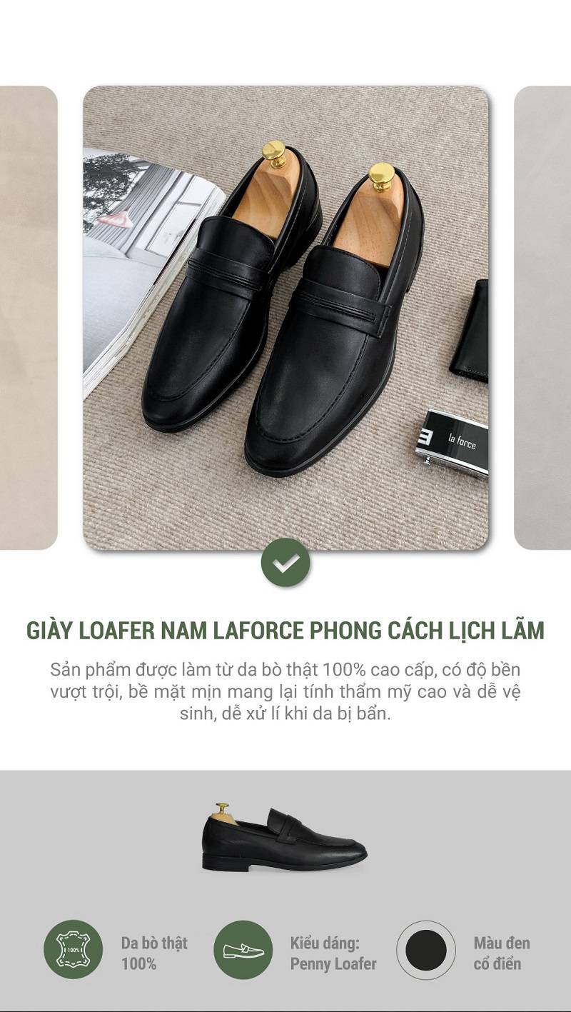 Giày lười nam hàng hiệu GNLAMJ238-F1-D