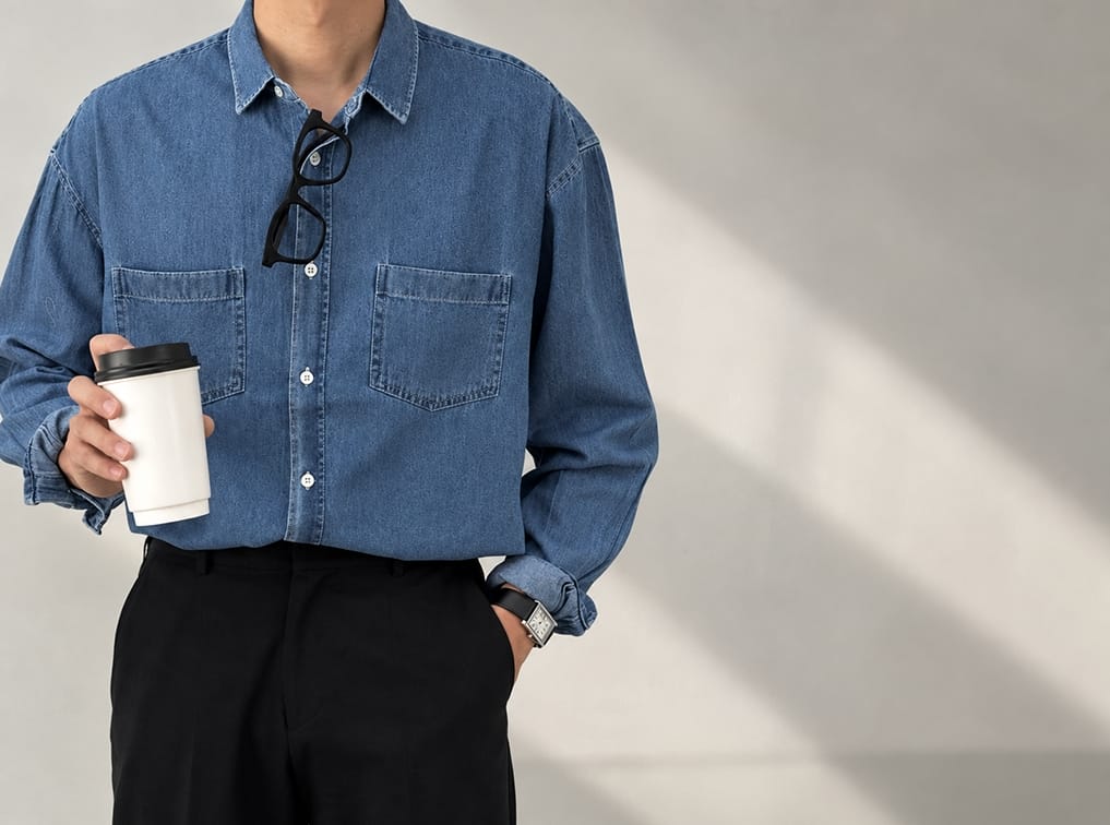 Phối đồ với áo khoác jean nam đẹp