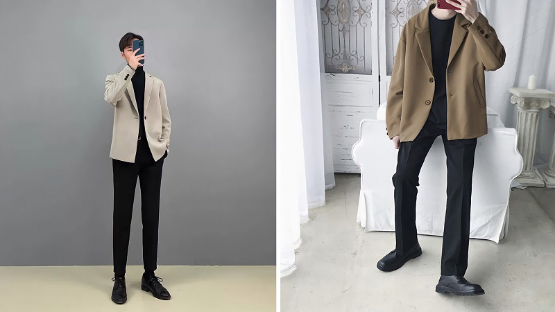 Phối đồ áo Blazer với quần tây