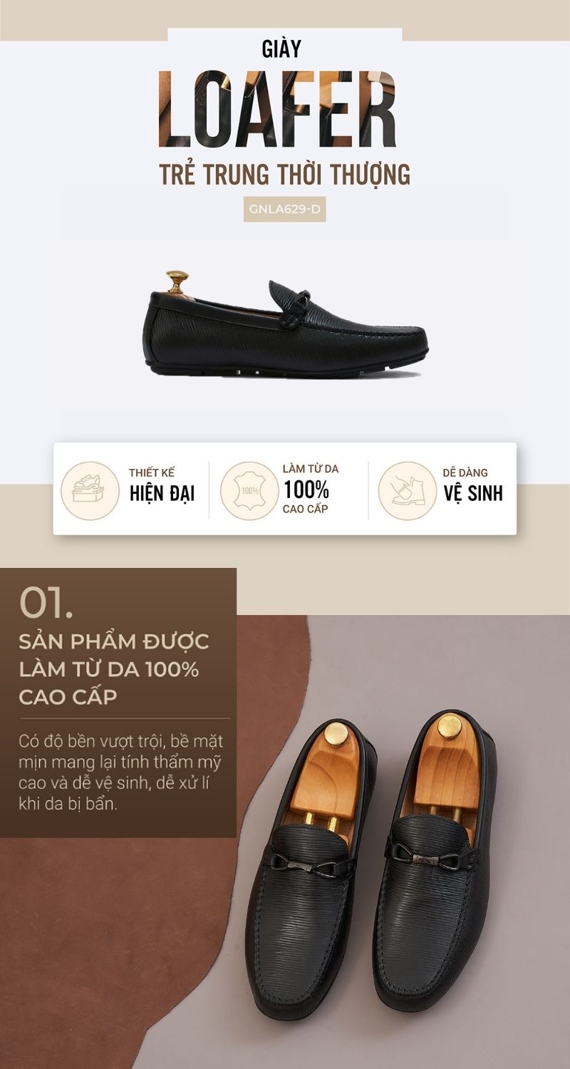 Giày lười loafer nam GNLABL8070-3-D