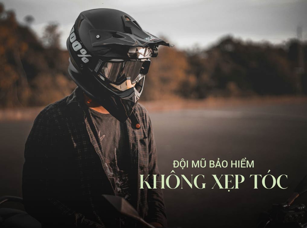 Cách đội mũ bảo hiểm không xẹp tóc