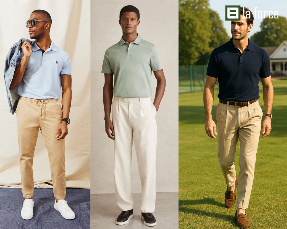 Phối đồ cho người trung niên nam với Quần kaki nam, áo polo