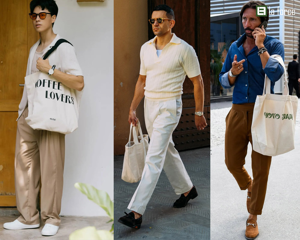 Sử dụng túi đeo chéo hoặc tote bag theo phong cách boho