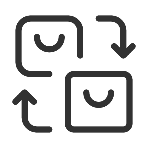 shopping bag change arrow