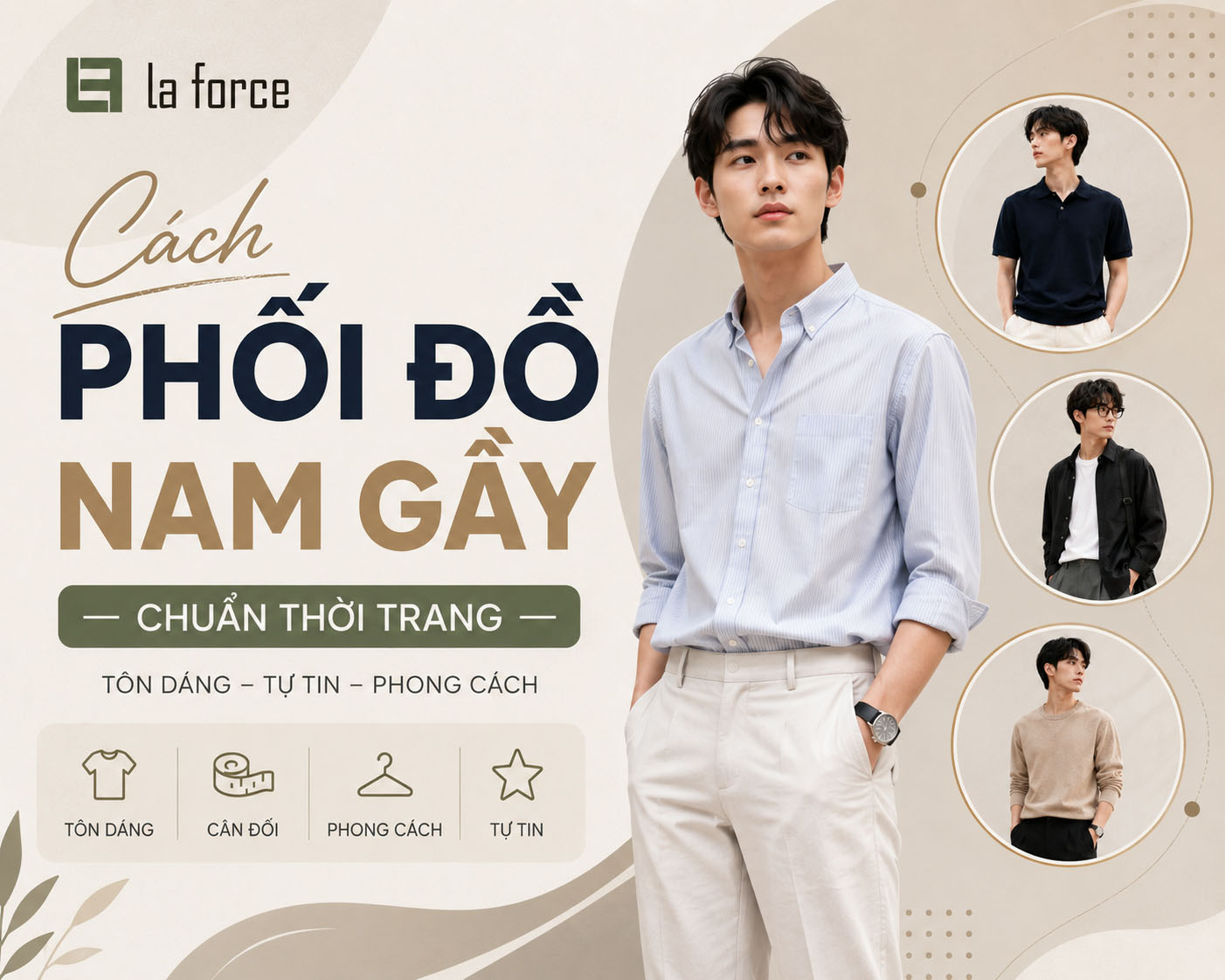 Phối đồ nam gầy đẹp thời trang